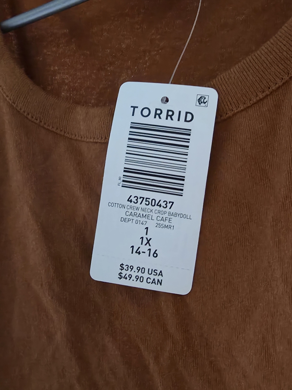 torrid Rust Peplum Tank Top - Picture 2 of 4